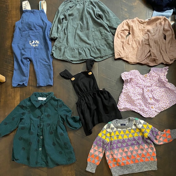 Zara babygirl dress sweater jumper bundle set